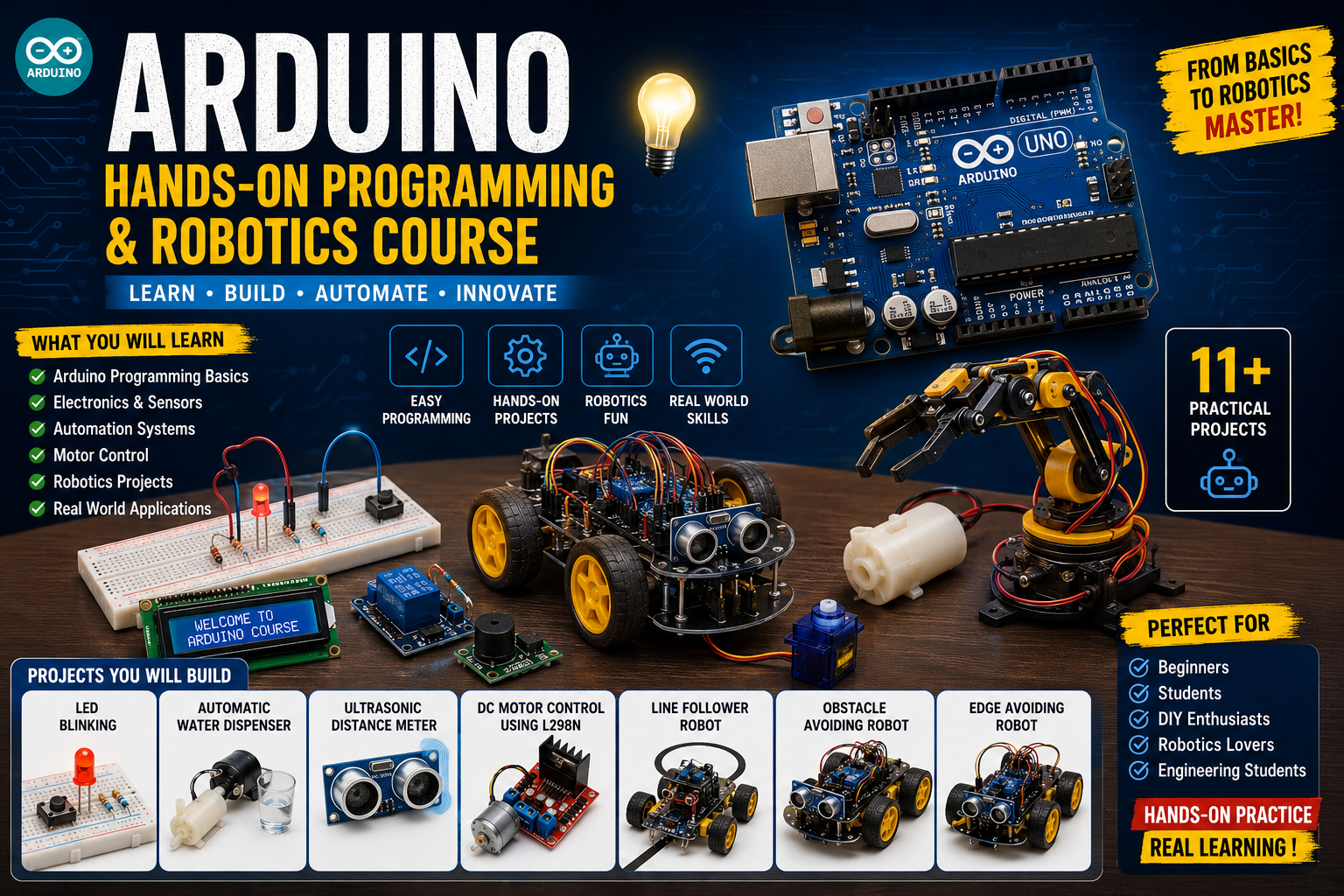 Arduino Hands-On Programming and Robotics Course